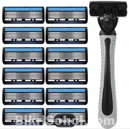 (13 Blades, 1 Handle & Cleaning Brush) Shaver Combo for Men